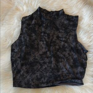High Neck Tie-Dye Crop Top